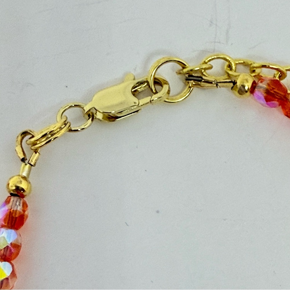 Hand Crafted Candy Corn Bracelet - Orange and Yellow - Picture 7 of 10